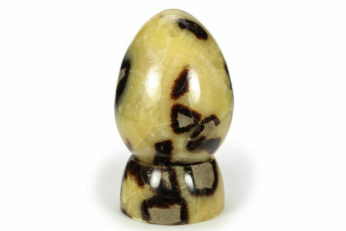Polished Septarian Egg with Stand - Madagascar #245309
